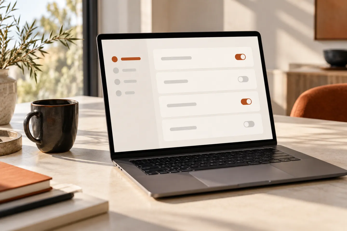 Computadora con grupos visuales de campos configurables.
